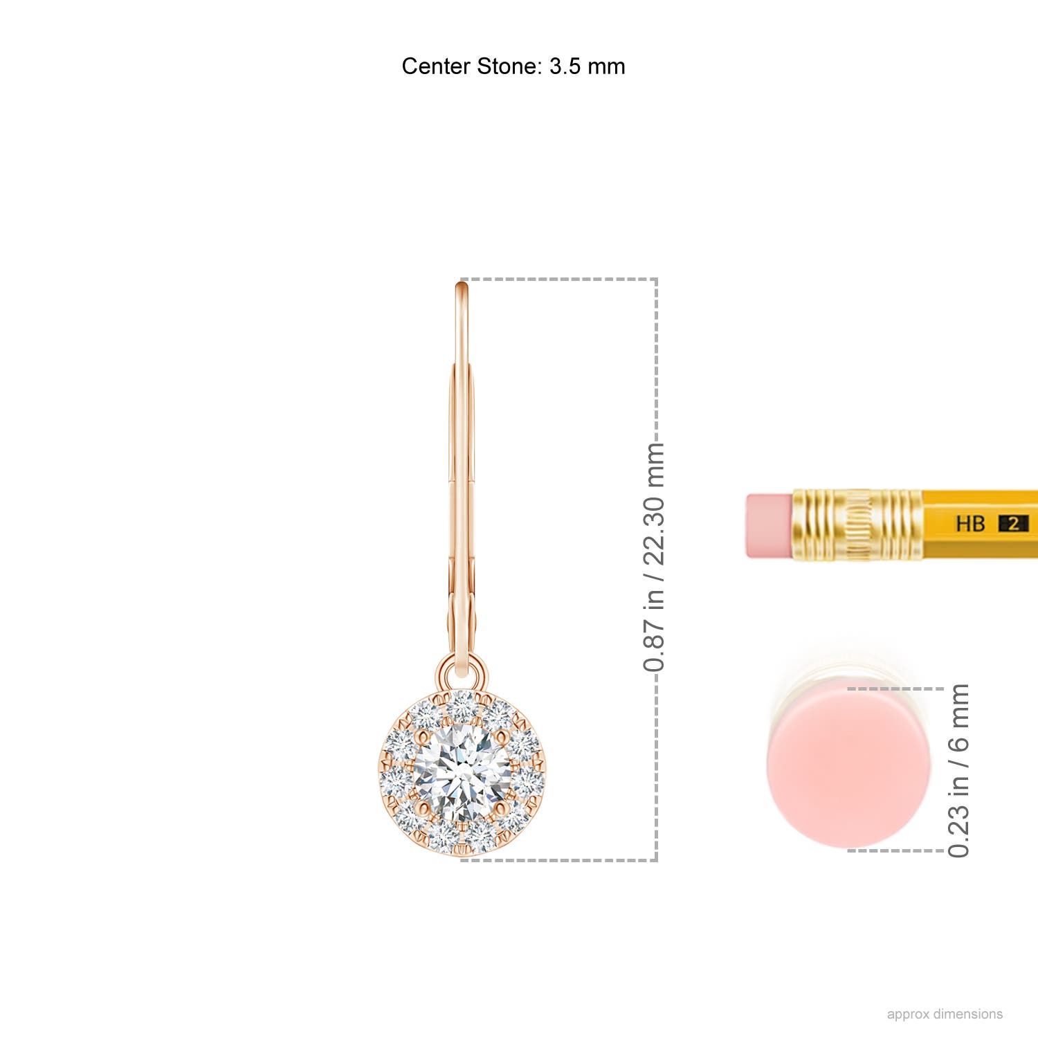 G, VS2 / 0.49 CT / 14 KT Rose Gold