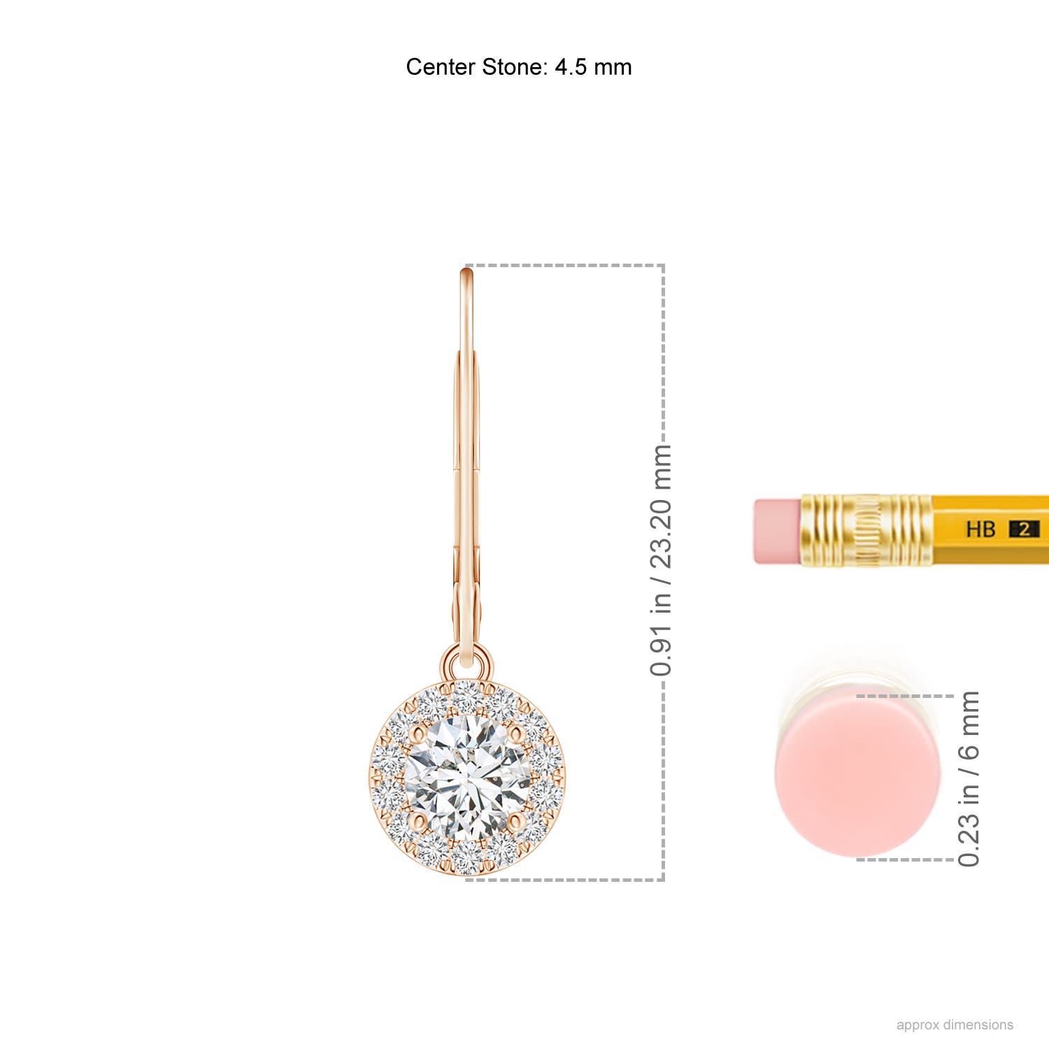 H, SI2 / 0.92 CT / 14 KT Rose Gold