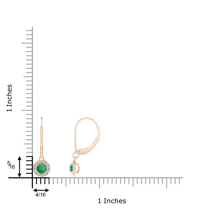 A - Emerald / 0.48 CT / 14 KT Rose Gold