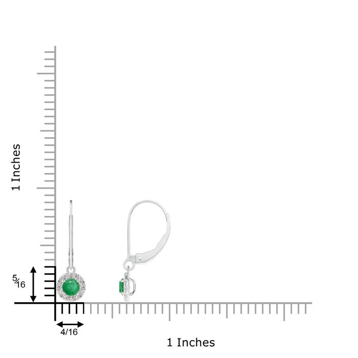 A - Emerald / 0.48 CT / 14 KT White Gold