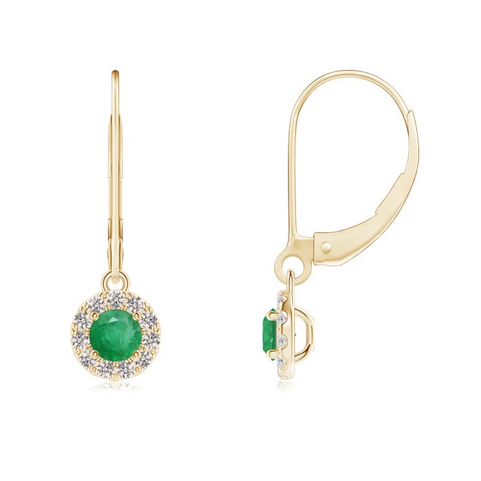 A - Emerald / 0.48 CT / 14 KT Yellow Gold