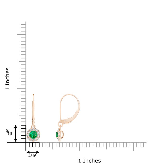 AAA - Emerald / 0.48 CT / 14 KT Rose Gold