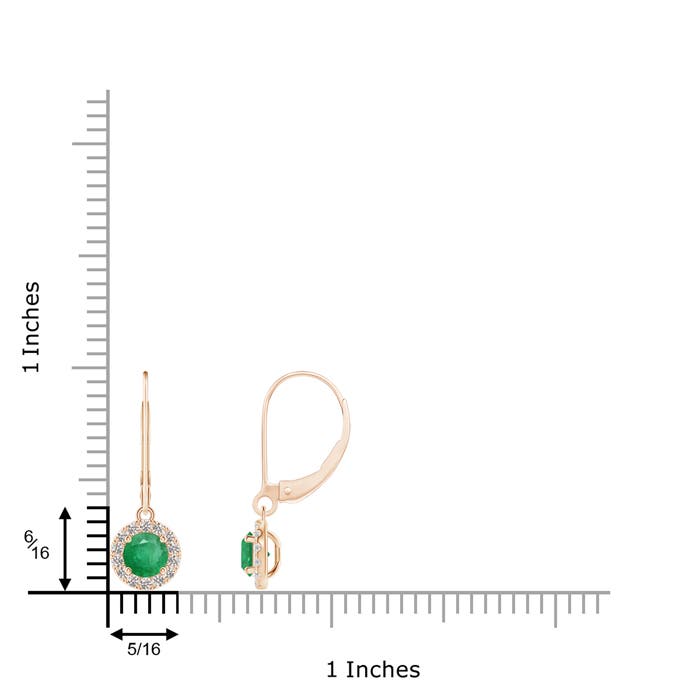 A - Emerald / 0.88 CT / 14 KT Rose Gold