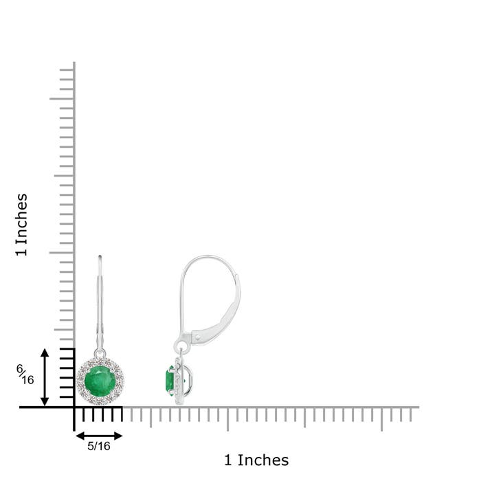 A - Emerald / 0.88 CT / 14 KT White Gold