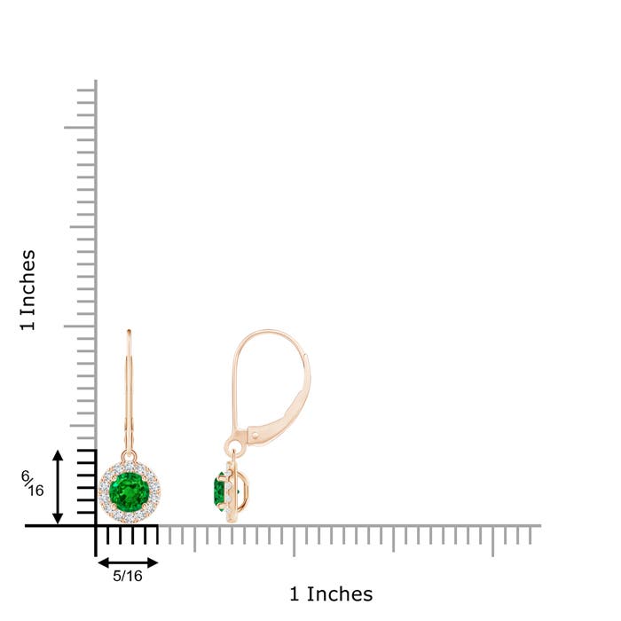 AAAA - Emerald / 0.88 CT / 14 KT Rose Gold