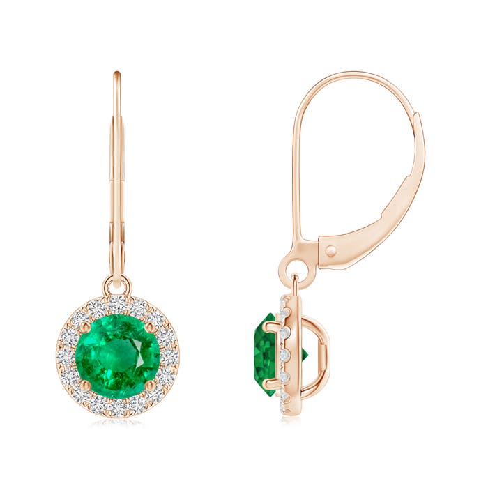 AAA - Emerald / 1.36 CT / 14 KT Rose Gold