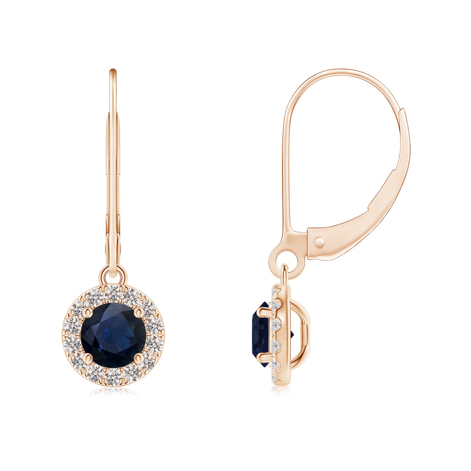 A - Blue Sapphire / 1.12 CT / 14 KT Rose Gold