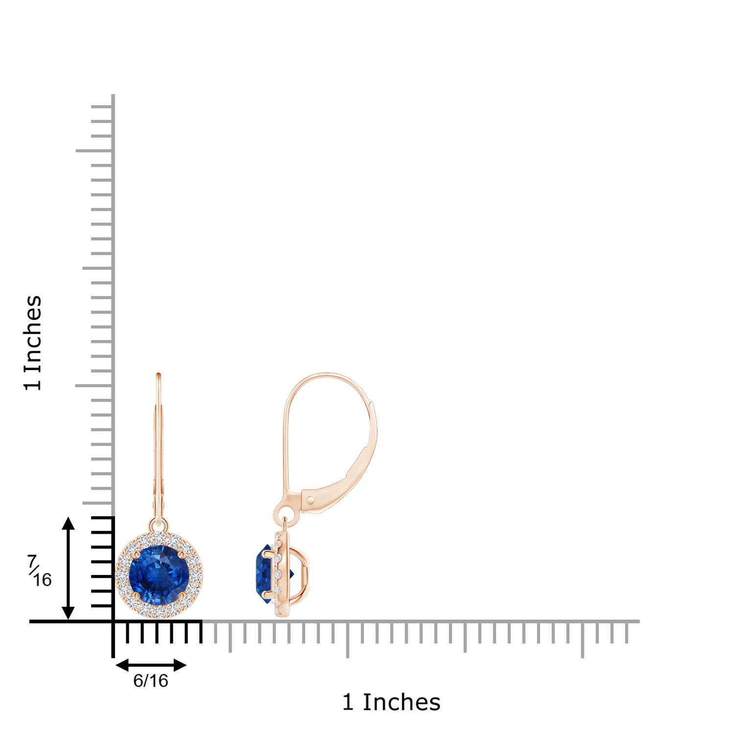 AAA - Blue Sapphire / 1.66 CT / 14 KT Rose Gold