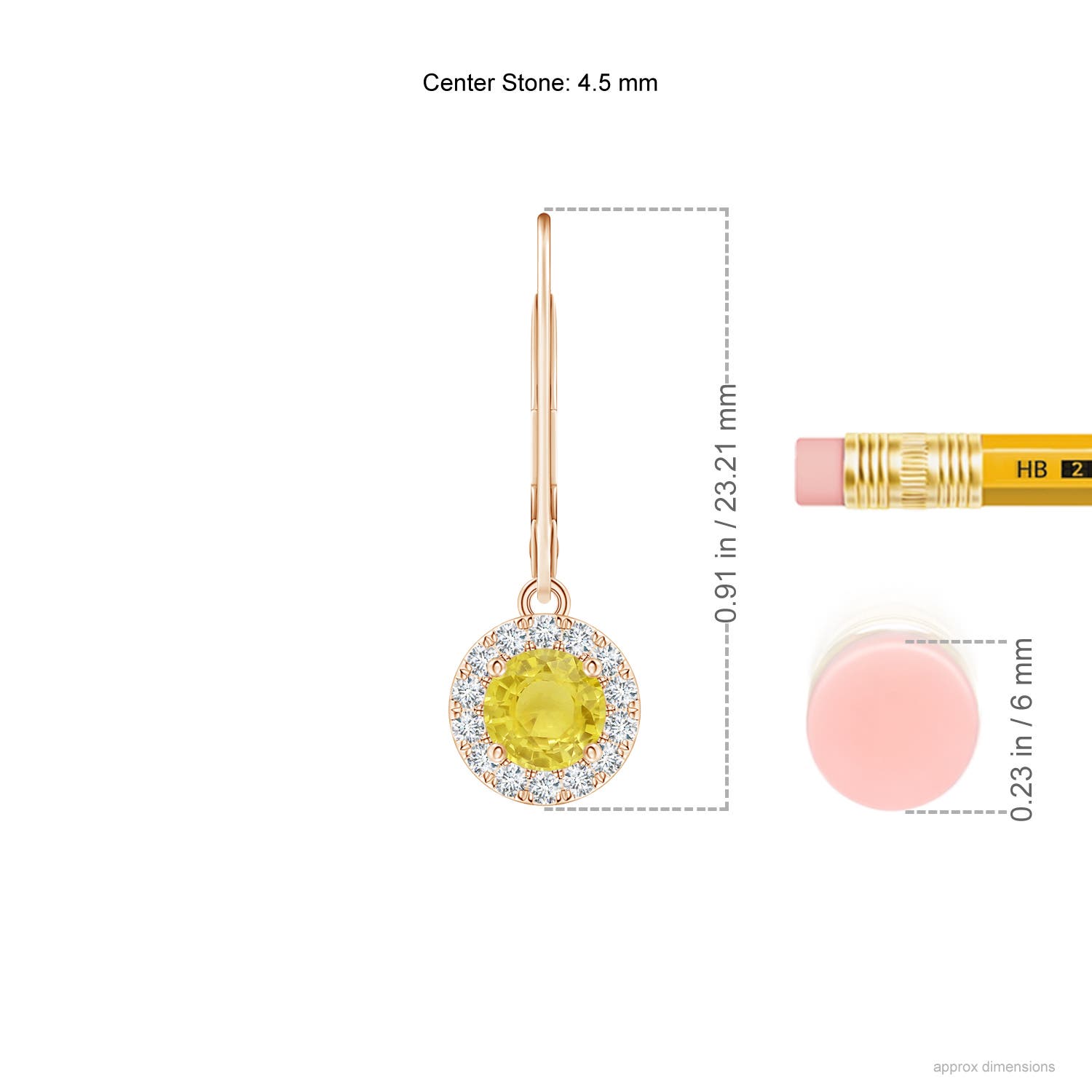 A - Yellow Sapphire / 1.02 CT / 14 KT Rose Gold