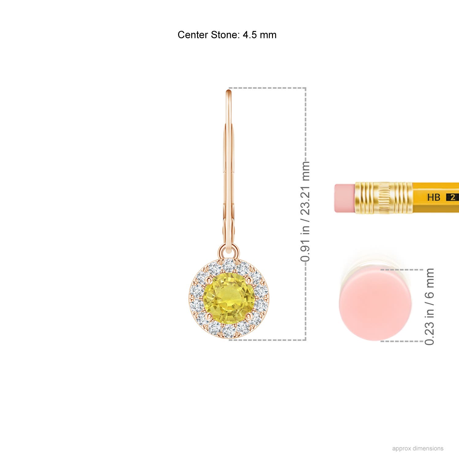 AA - Yellow Sapphire / 1.02 CT / 14 KT Rose Gold