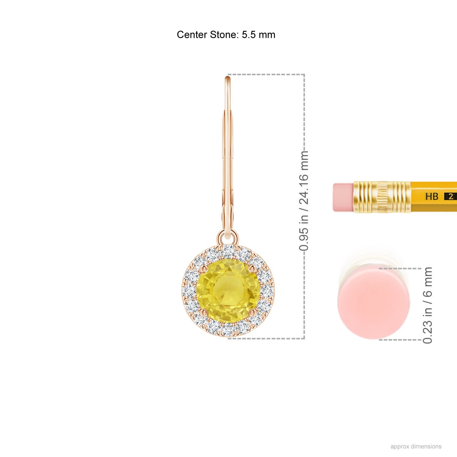 A - Yellow Sapphire / 1.86 CT / 14 KT Rose Gold