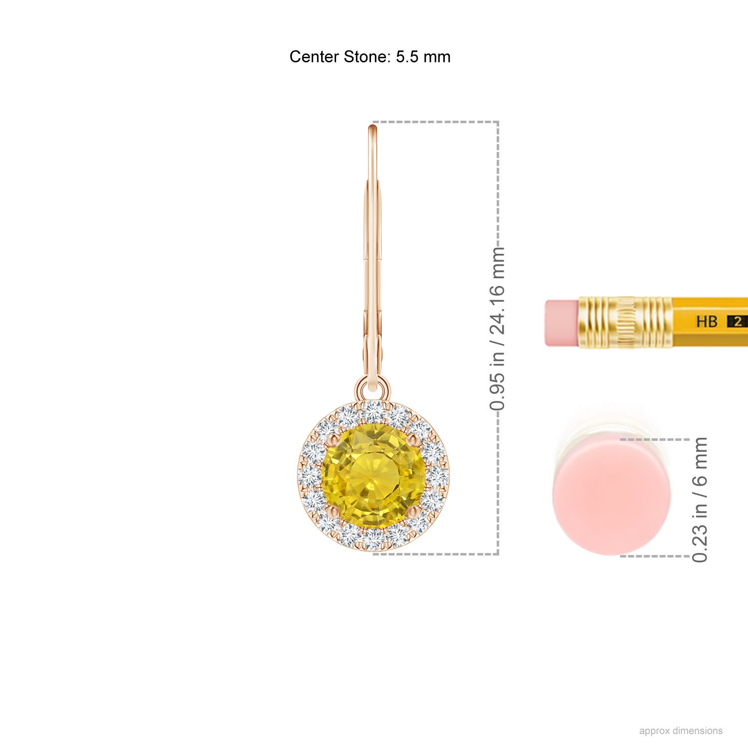 AAA - Yellow Sapphire / 1.86 CT / 14 KT Rose Gold