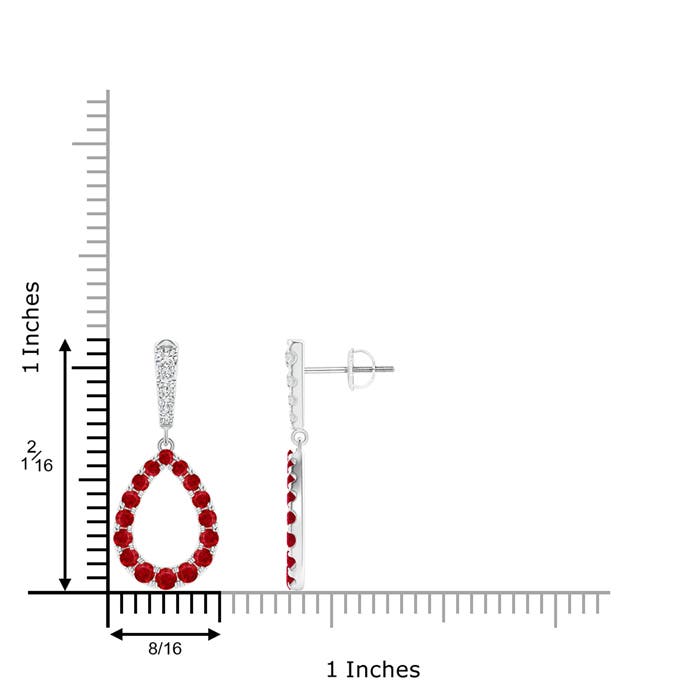 AAA - Ruby / 2.18 CT / 14 KT White Gold