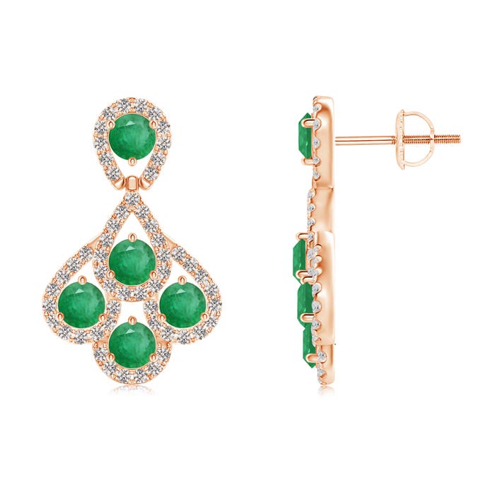 A - Emerald / 1.39 CT / 14 KT Rose Gold