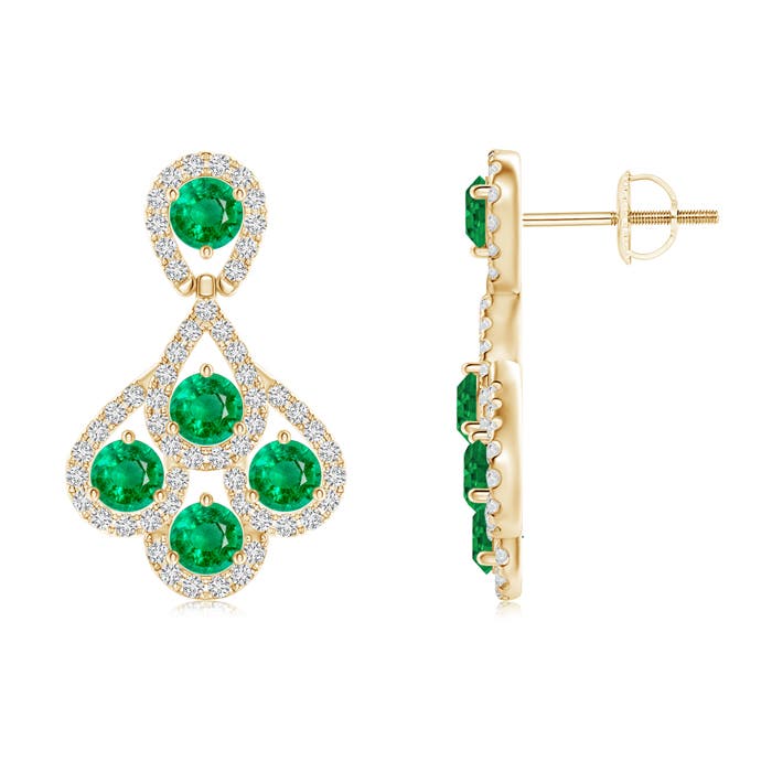 AAA - Emerald / 1.39 CT / 14 KT Yellow Gold