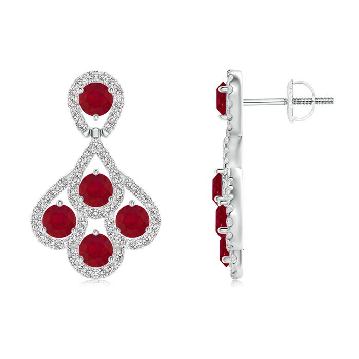 AA - Ruby / 1.83 CT / 14 KT White Gold