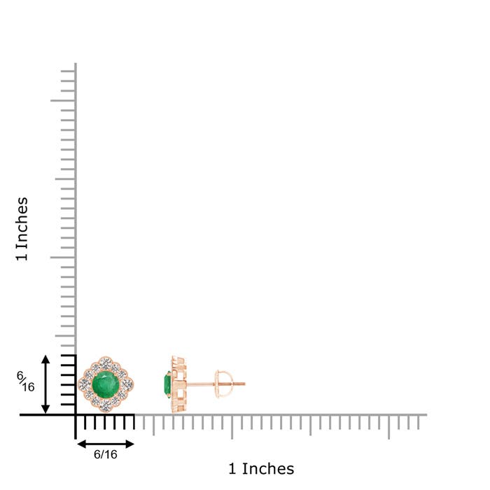 A - Emerald / 0.87 CT / 14 KT Rose Gold