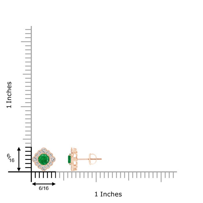 AA - Emerald / 0.87 CT / 14 KT Rose Gold