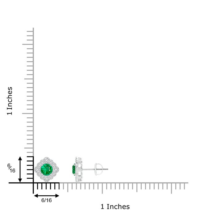 AAA - Emerald / 0.87 CT / 14 KT White Gold