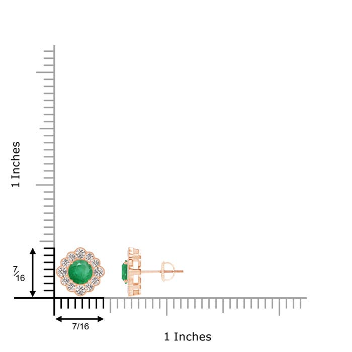 A - Emerald / 1.47 CT / 14 KT Rose Gold