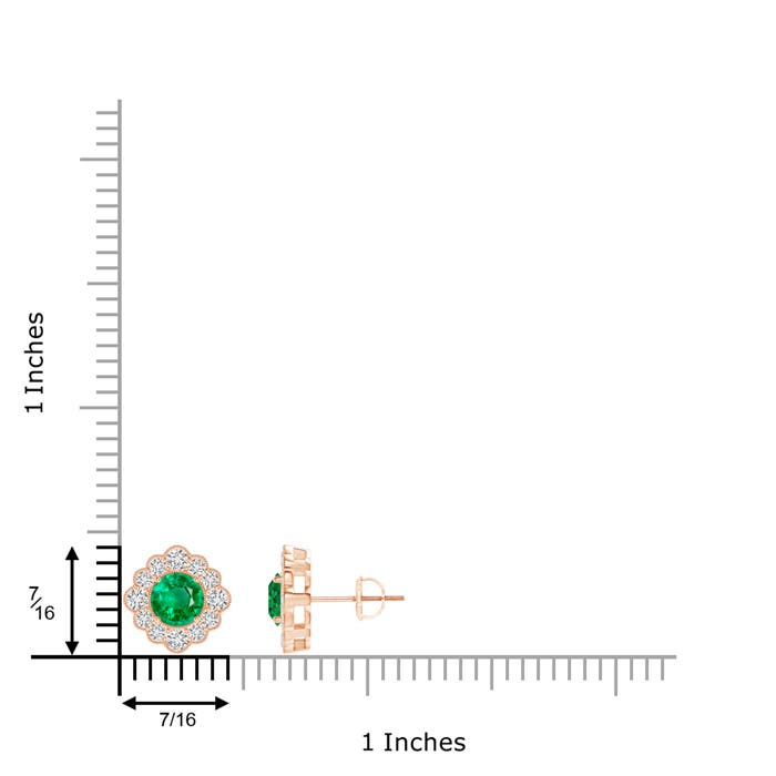 AAA - Emerald / 1.47 CT / 14 KT Rose Gold