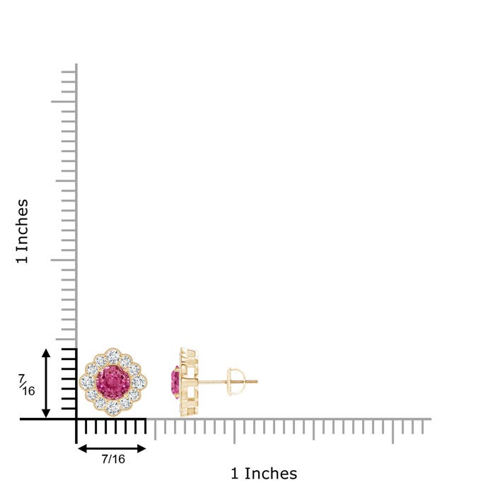 AAAA - Pink Sapphire / 1.77 CT / 14 KT Yellow Gold