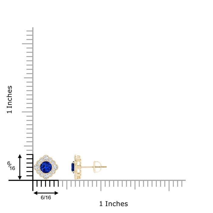 AAAA - Blue Sapphire / 1.05 CT / 14 KT Yellow Gold