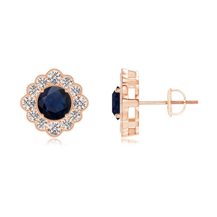 A - Blue Sapphire / 1.77 CT / 14 KT Rose Gold