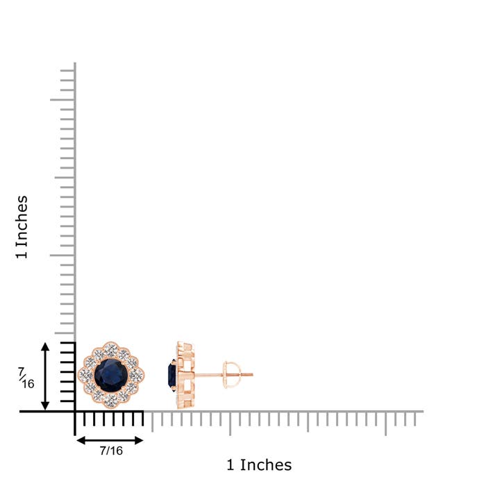 A - Blue Sapphire / 1.77 CT / 14 KT Rose Gold