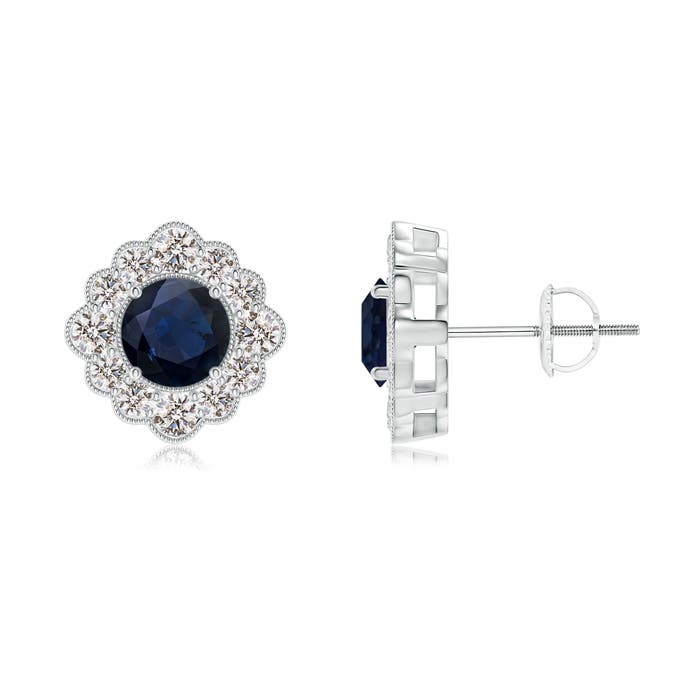 A - Blue Sapphire / 1.77 CT / 14 KT White Gold