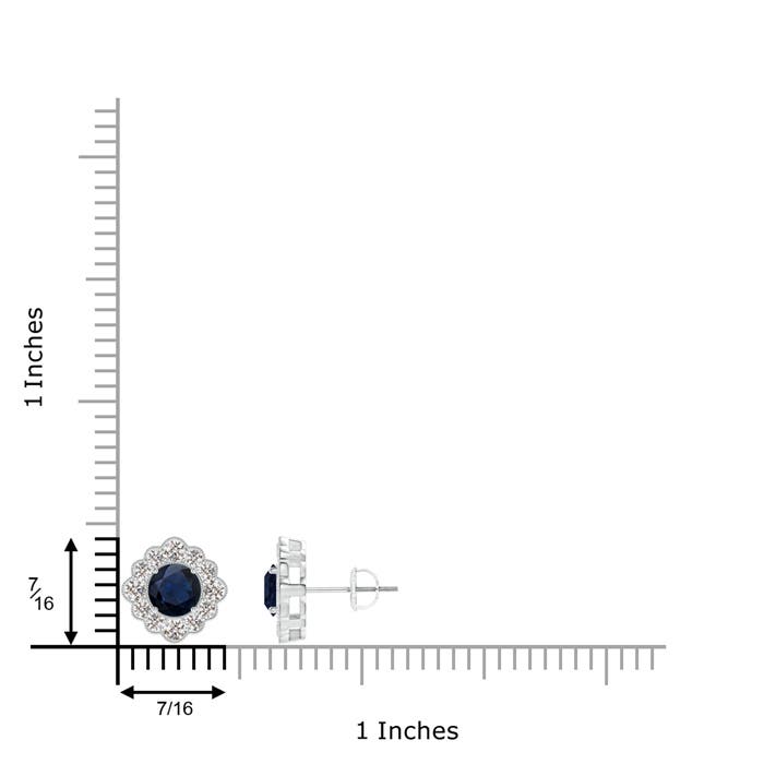 A - Blue Sapphire / 1.77 CT / 14 KT White Gold