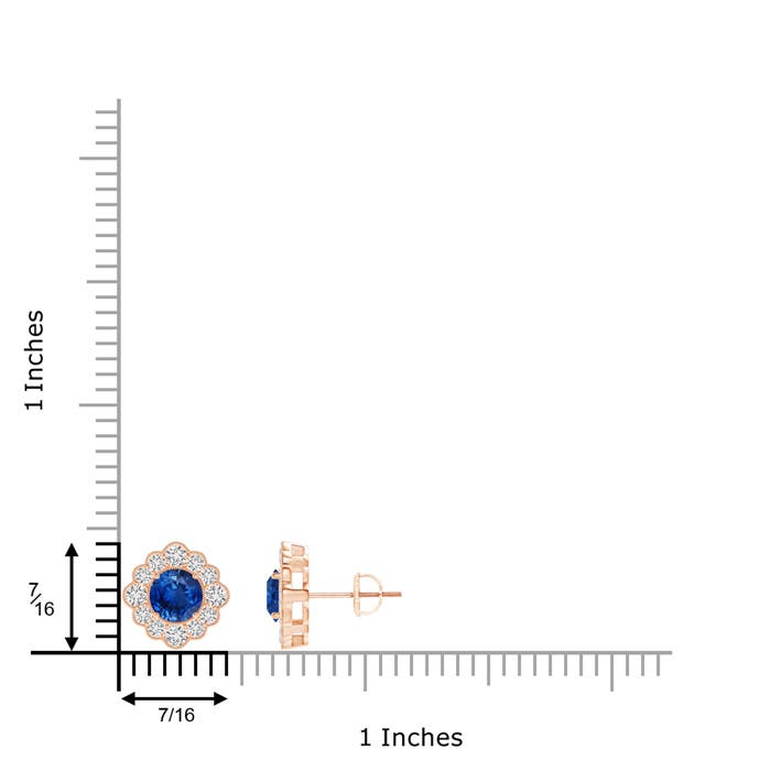 AAA - Blue Sapphire / 1.77 CT / 14 KT Rose Gold