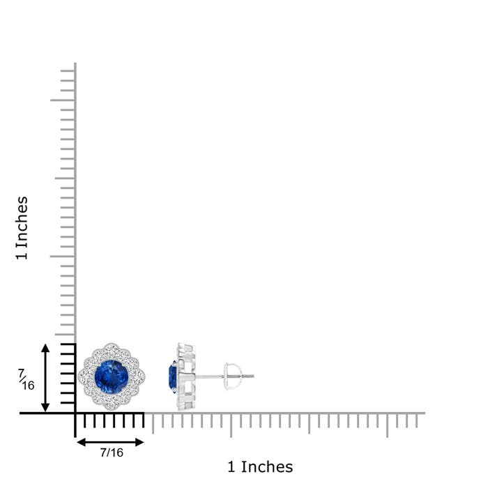 AAA - Blue Sapphire / 1.77 CT / 14 KT White Gold