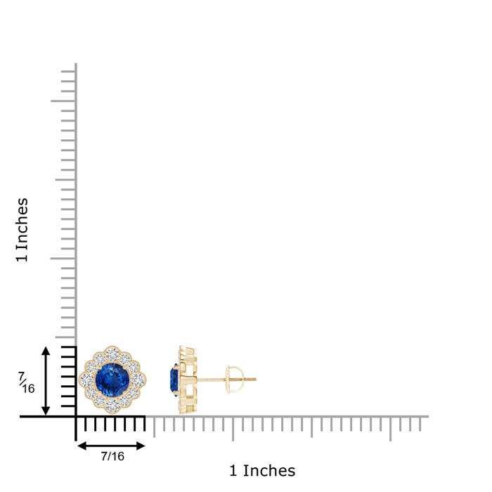 AAA - Blue Sapphire / 1.77 CT / 14 KT Yellow Gold