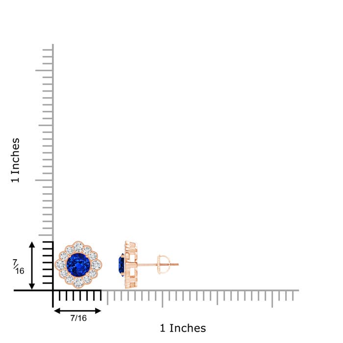 AAAA - Blue Sapphire / 1.77 CT / 14 KT Rose Gold