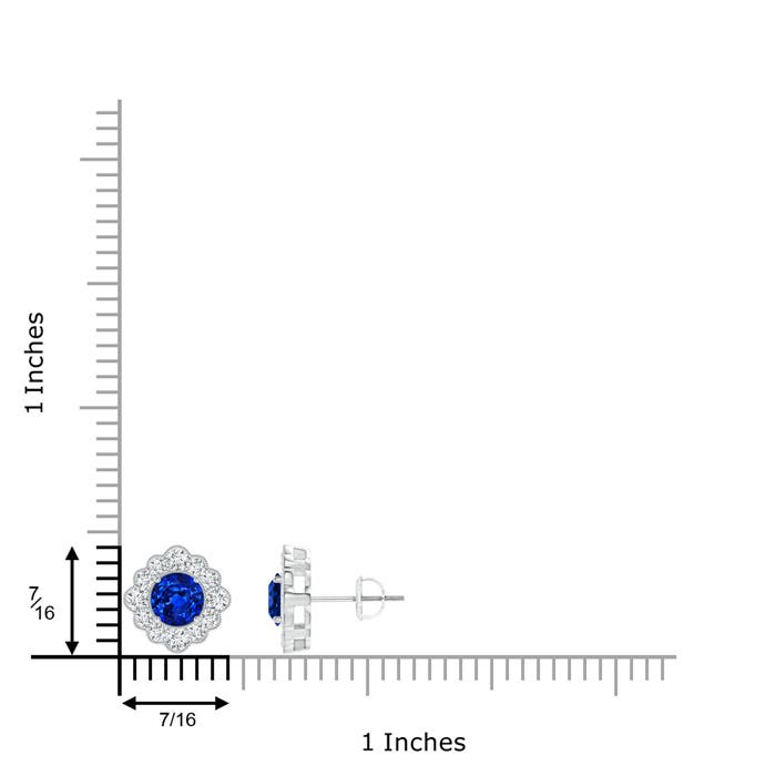 AAAA - Blue Sapphire / 1.77 CT / 14 KT White Gold