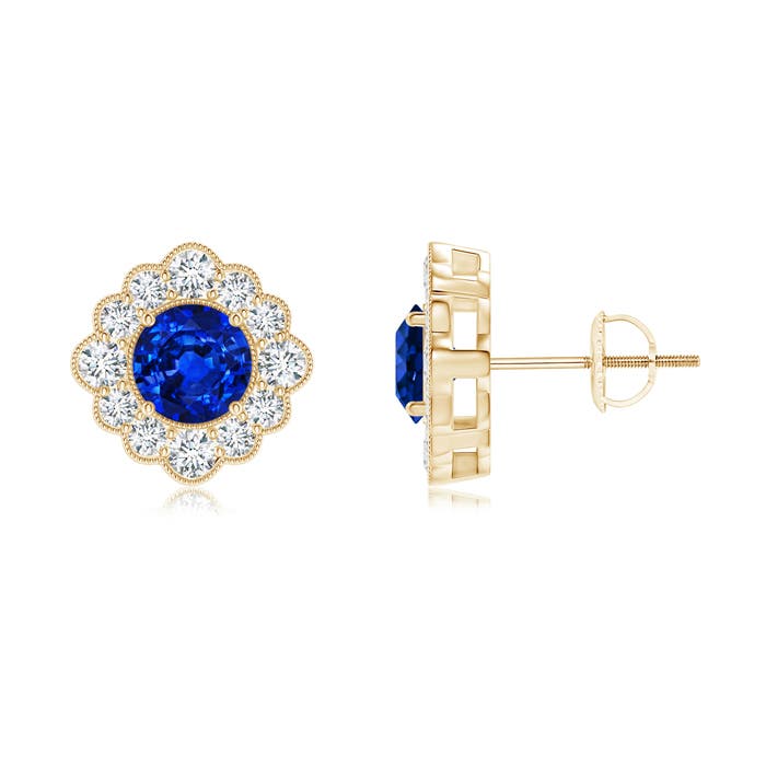 AAAA - Blue Sapphire / 1.77 CT / 14 KT Yellow Gold