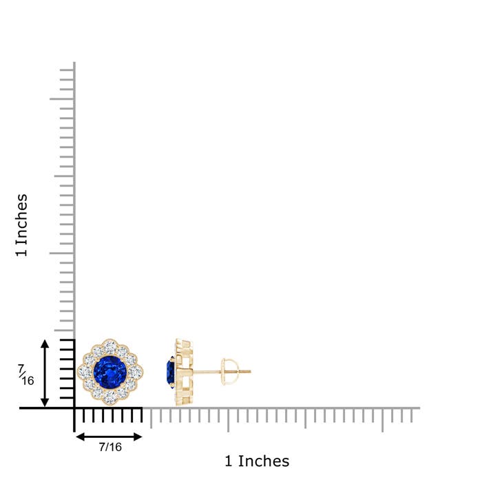 AAAA - Blue Sapphire / 1.77 CT / 14 KT Yellow Gold