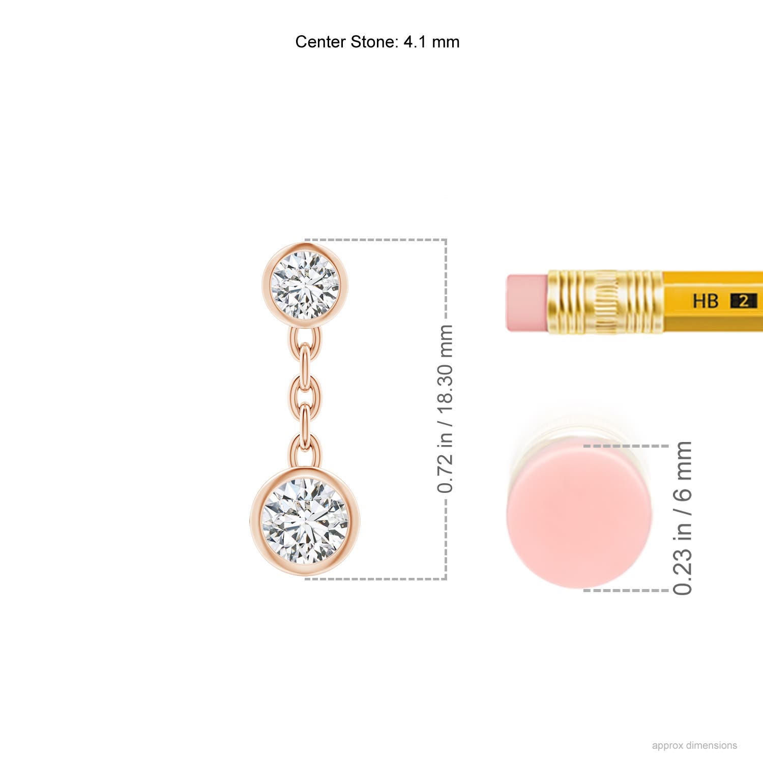 H, SI2 / 0.75 CT / 14 KT Rose Gold