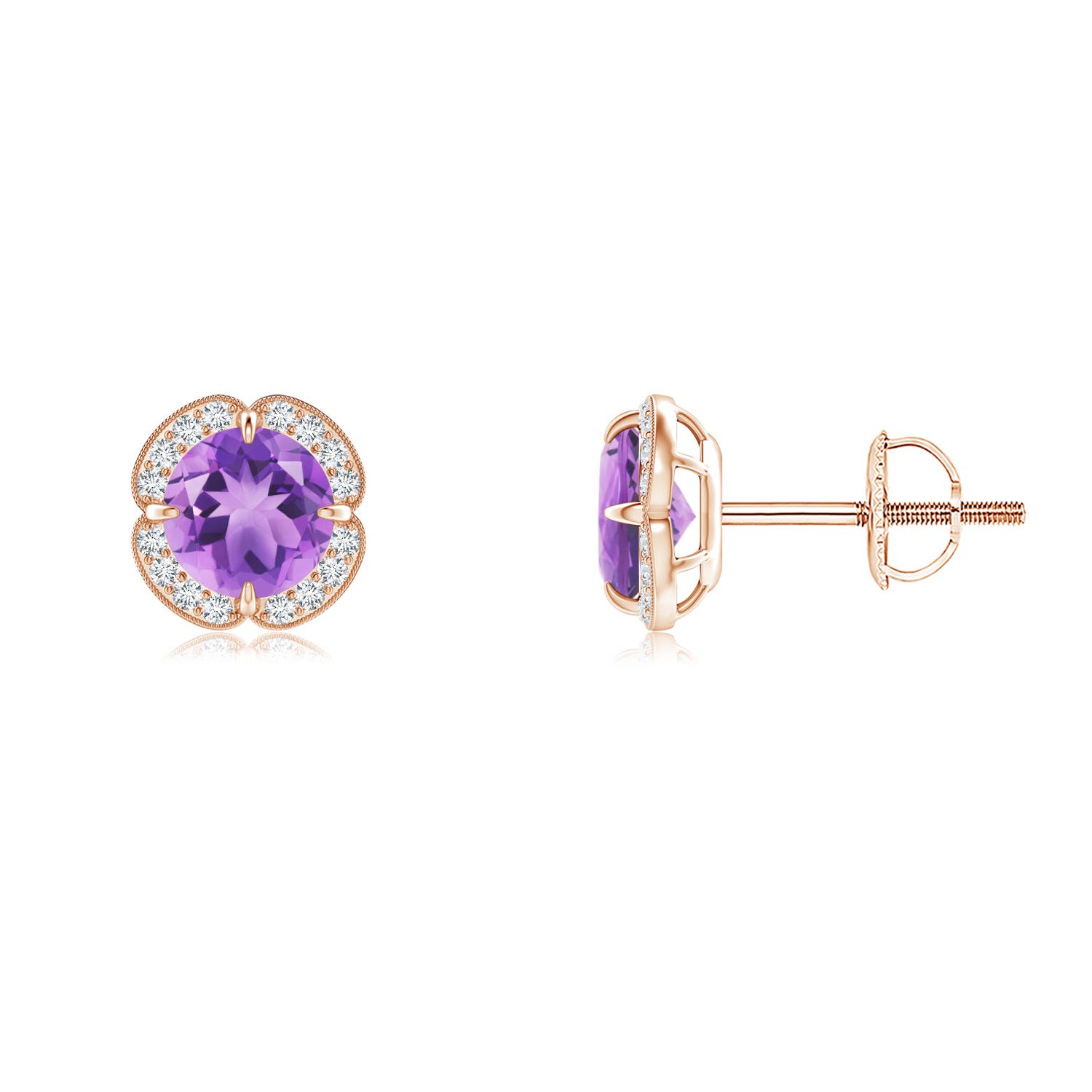 A - Amethyst / 1.01 CT / 14 KT Rose Gold