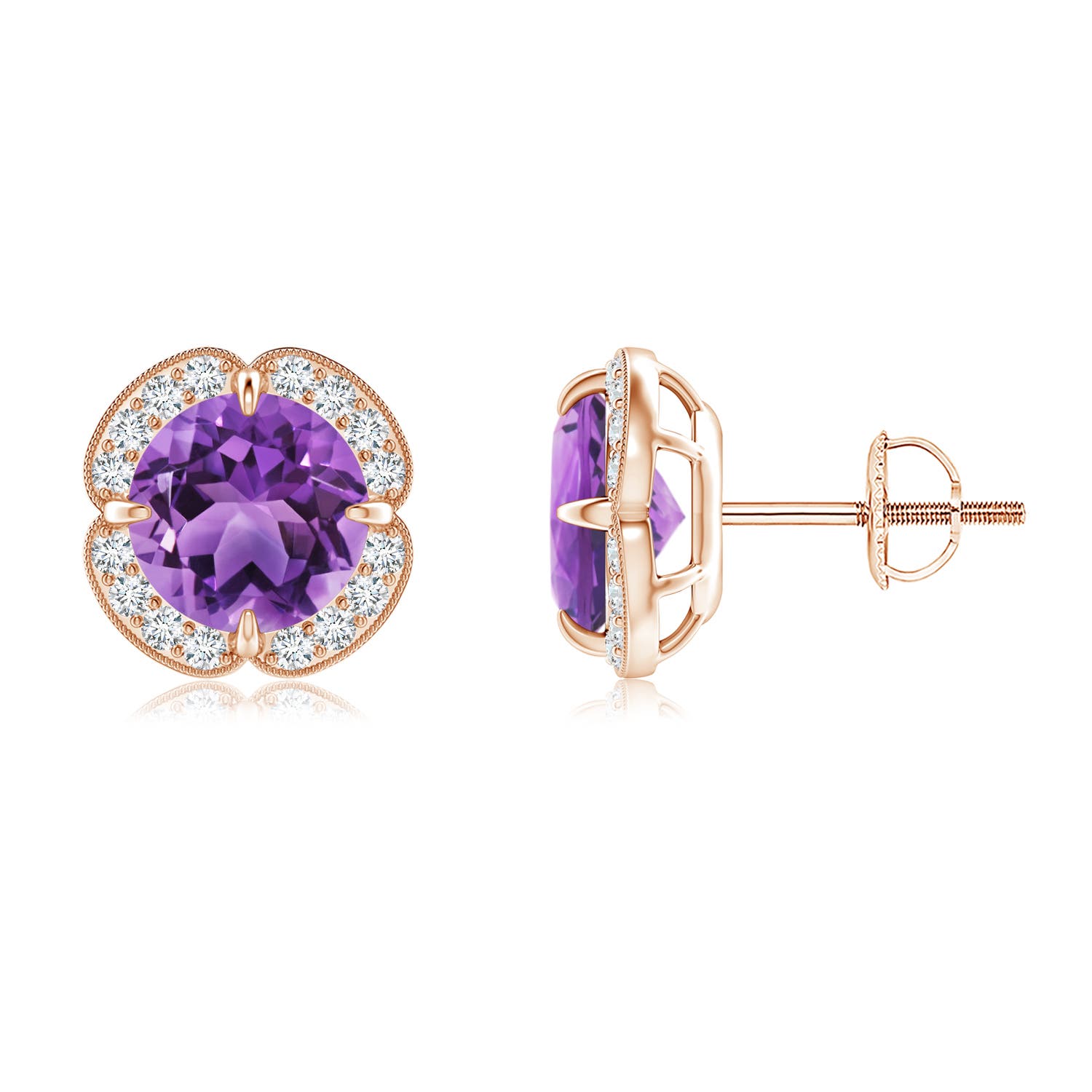 AA - Amethyst / 2.56 CT / 14 KT Rose Gold