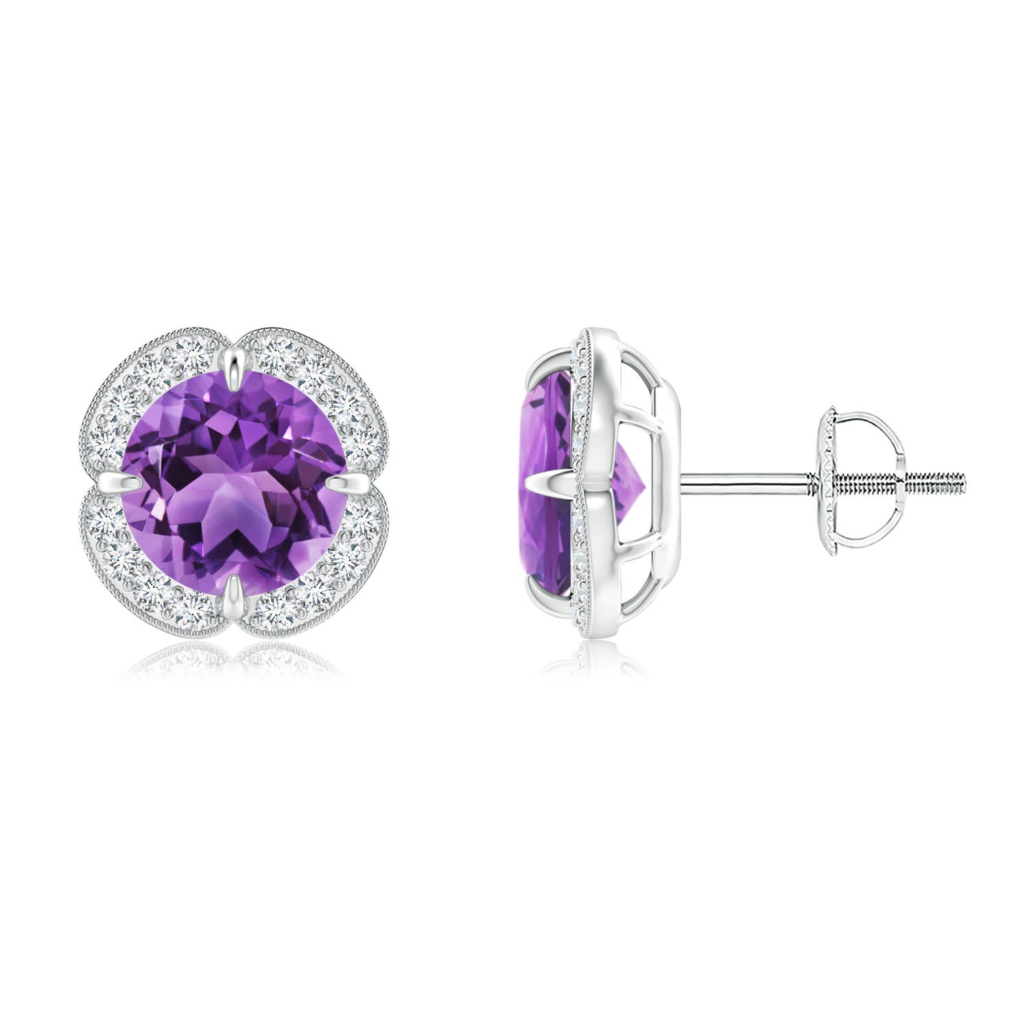 AA - Amethyst / 2.56 CT / 14 KT White Gold