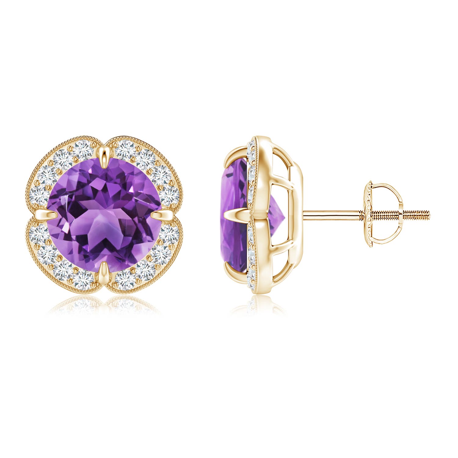 AA - Amethyst / 3.85 CT / 14 KT Yellow Gold