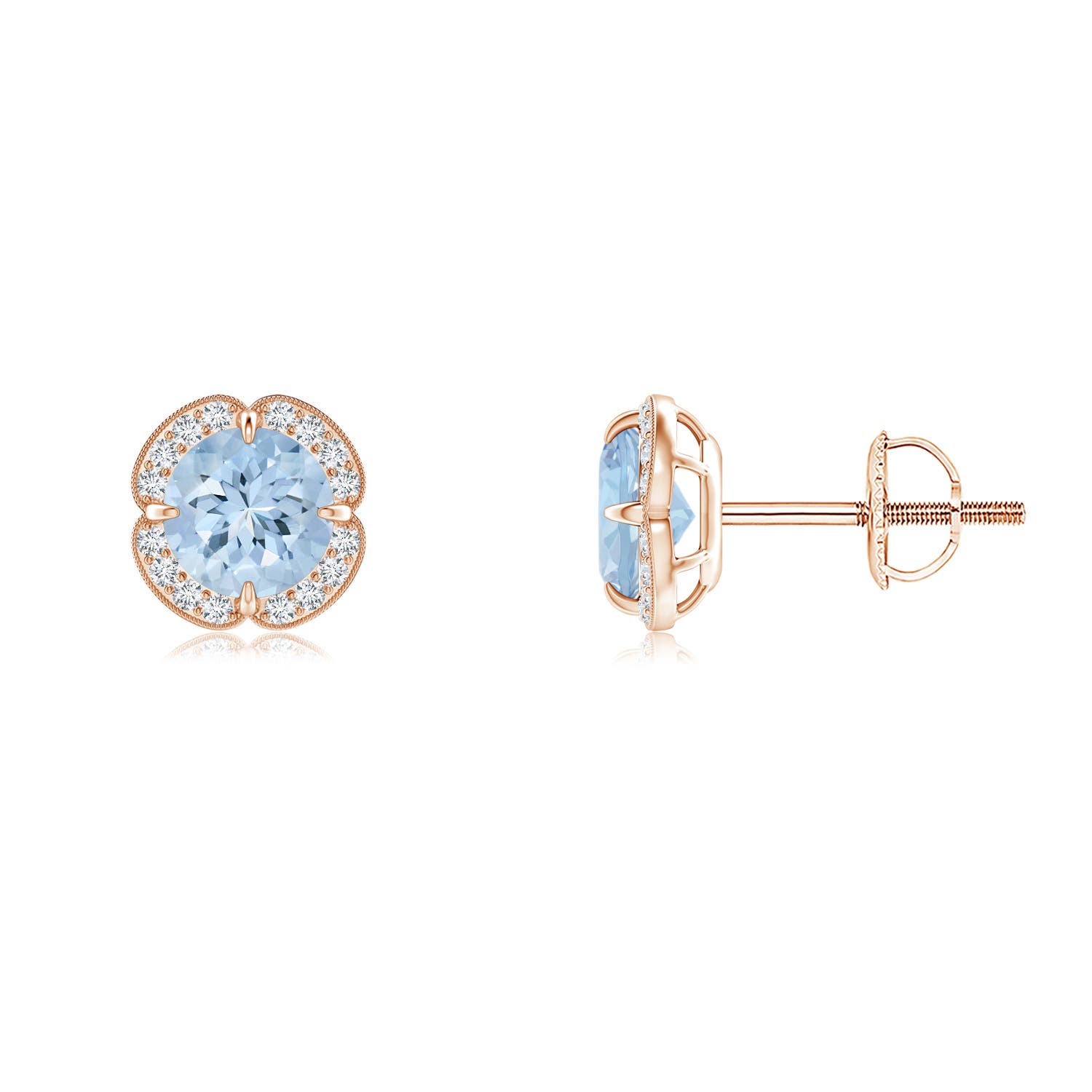 AA - Aquamarine / 0.9 CT / 14 KT Rose Gold