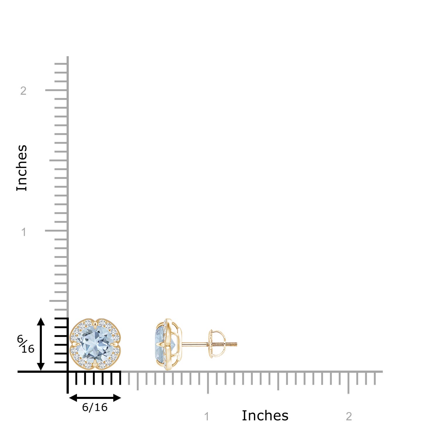 A - Aquamarine / 1.63 CT / 14 KT Yellow Gold