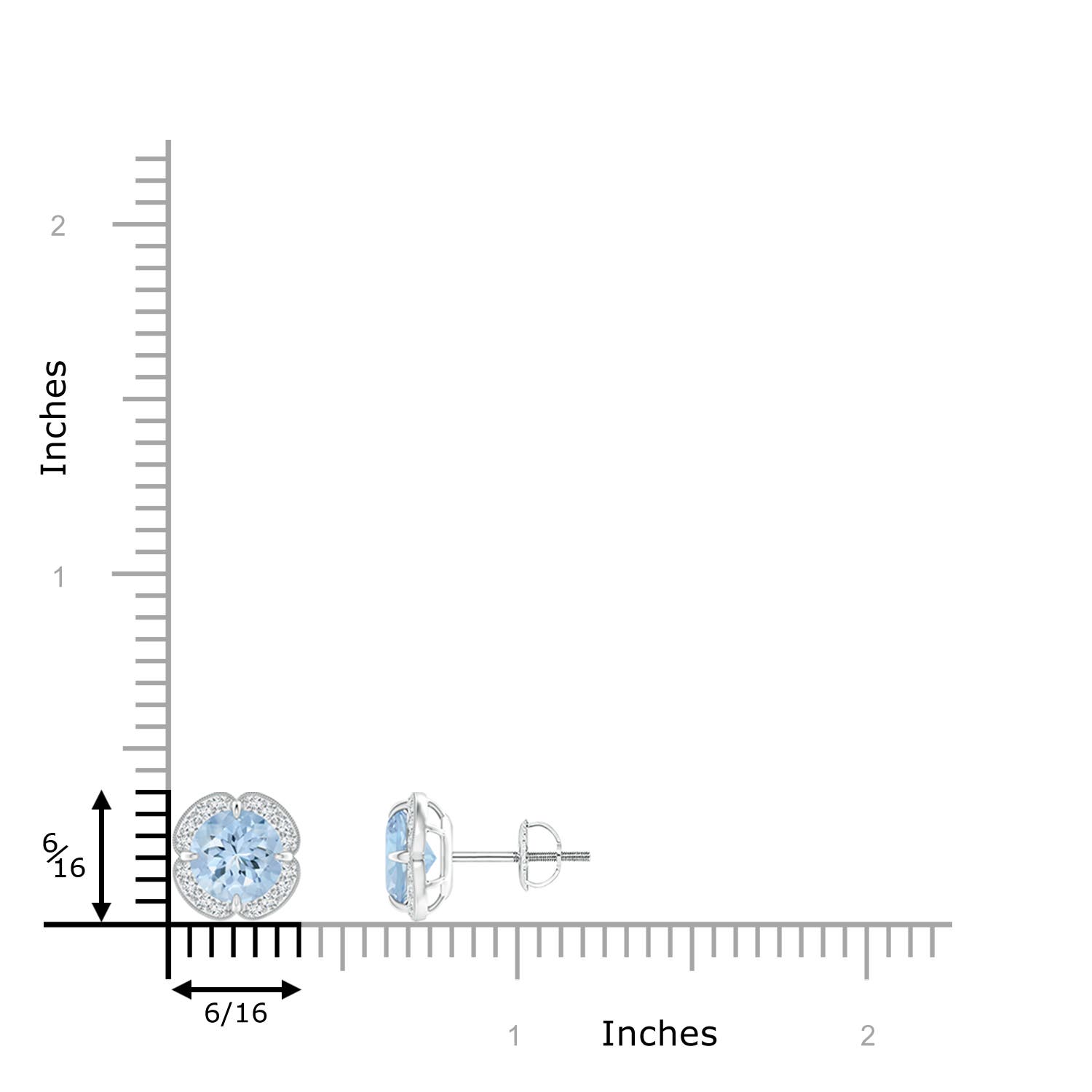 AA - Aquamarine / 1.63 CT / 14 KT White Gold