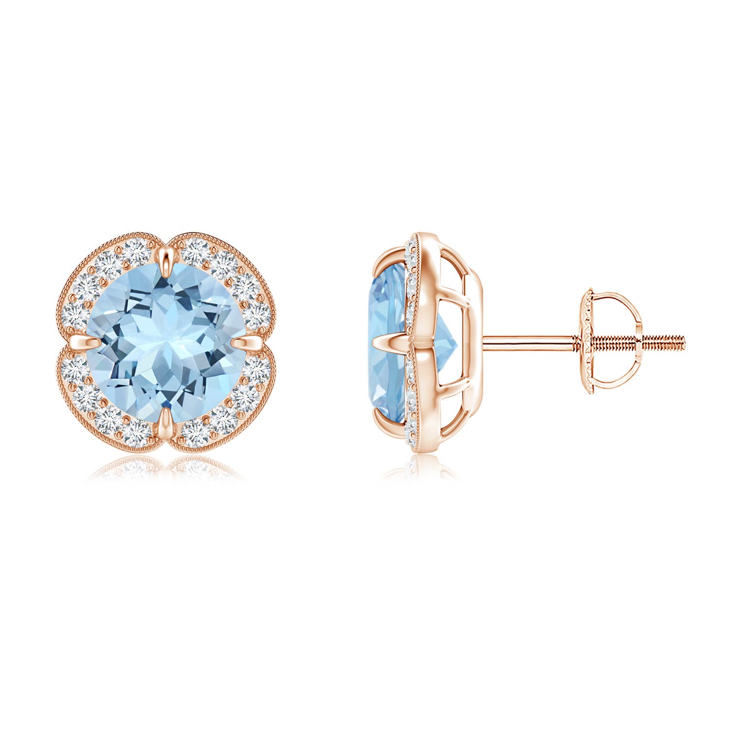 AAA - Aquamarine / 2.5 CT / 14 KT Rose Gold