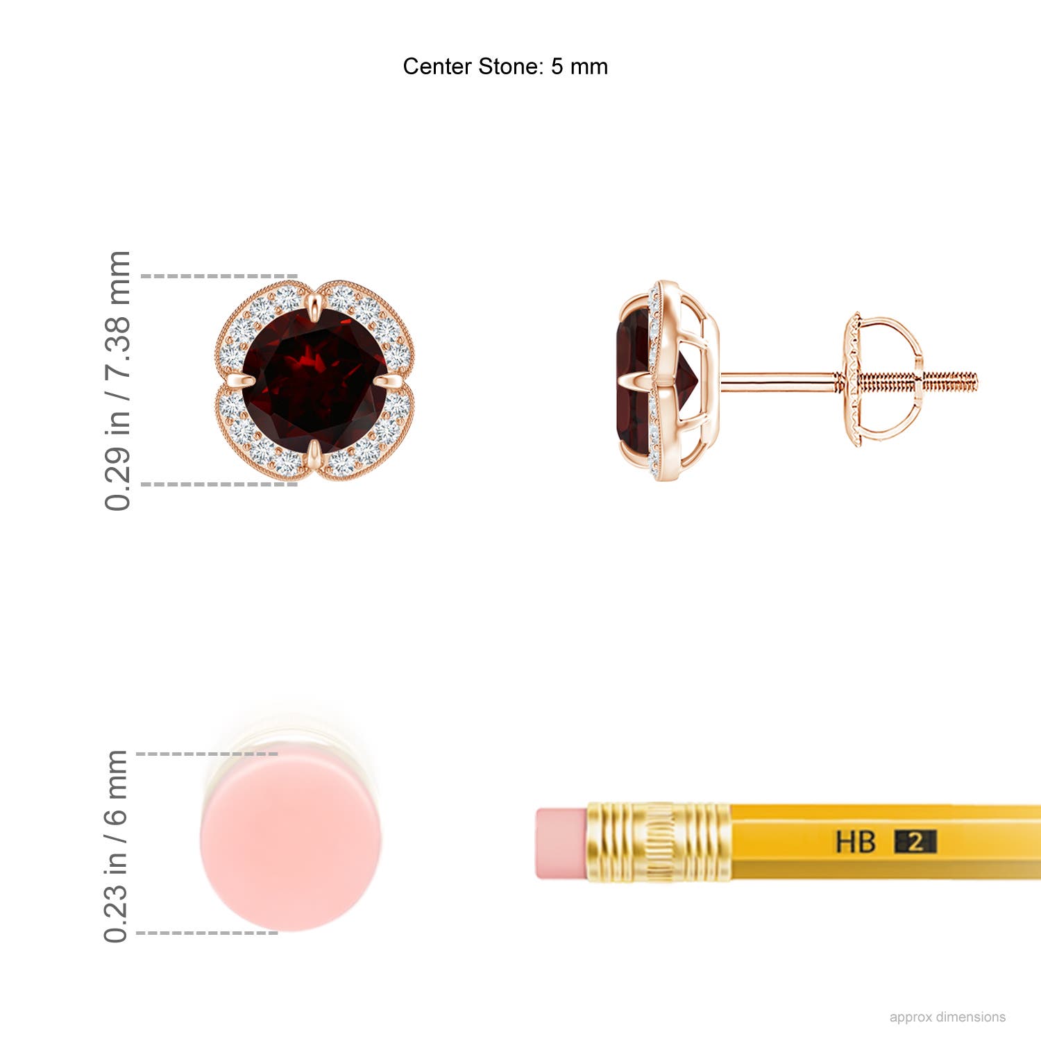 A - Garnet / 1.3 CT / 14 KT Rose Gold