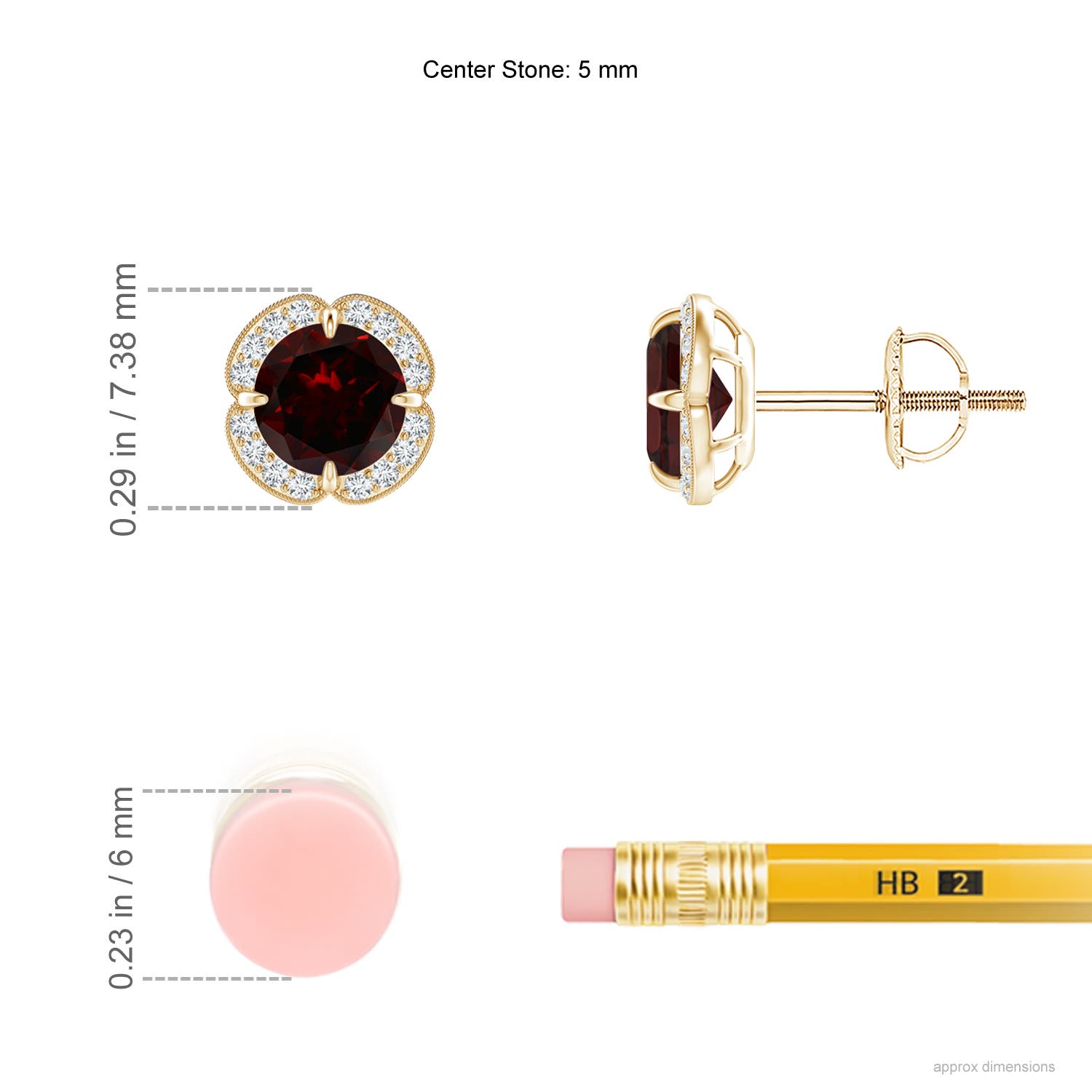 A - Garnet / 1.3 CT / 14 KT Yellow Gold