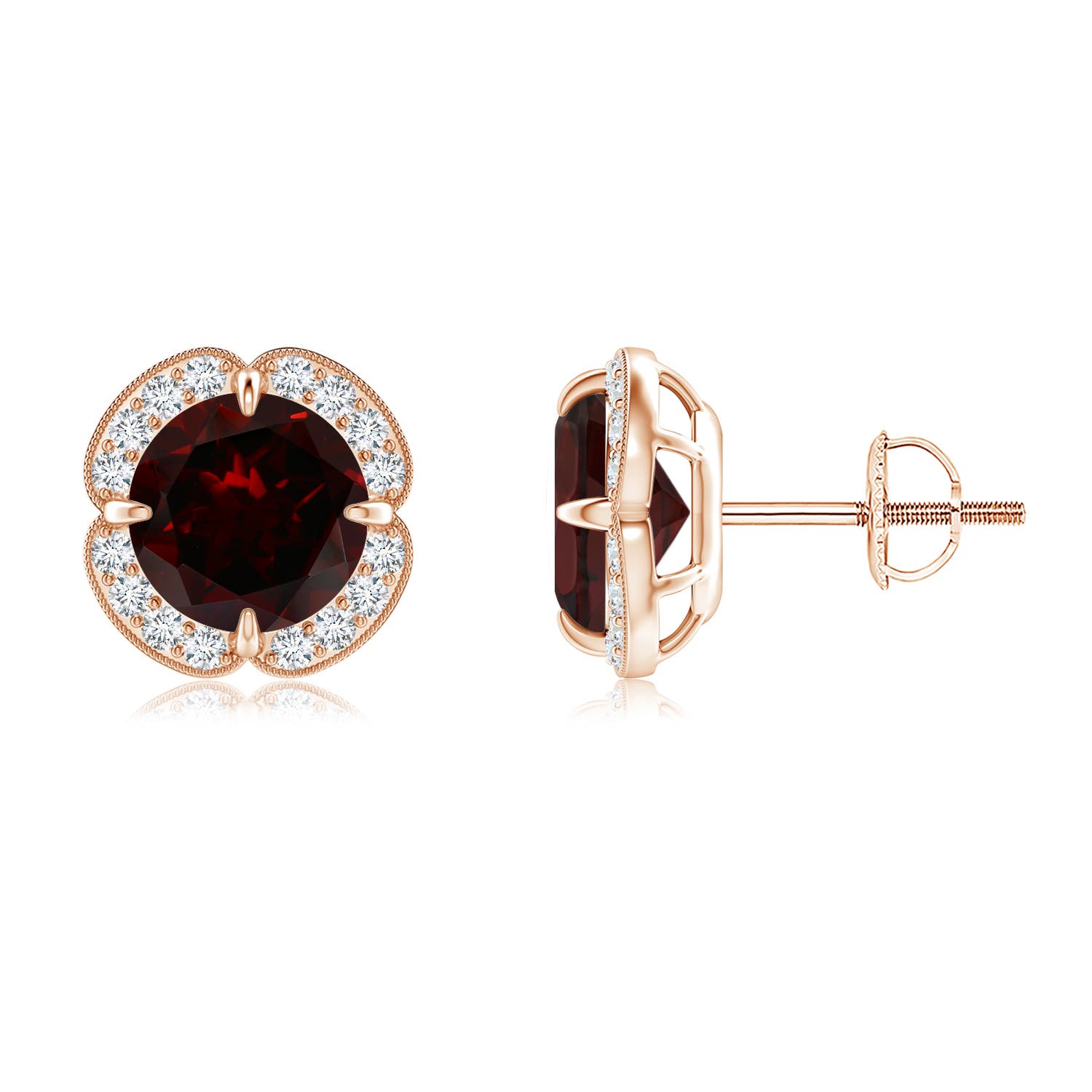 A - Garnet / 3.26 CT / 14 KT Rose Gold